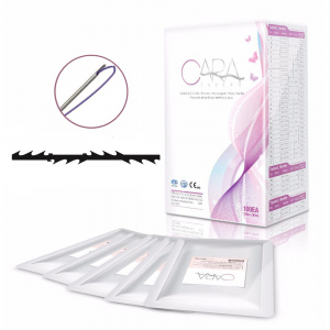 Мезонити коги Cara L21Т2018 21G*90 на L-канюле, длина 183мм (1 уп./4 шт.) Cog 6D Cannula/L-Type Need