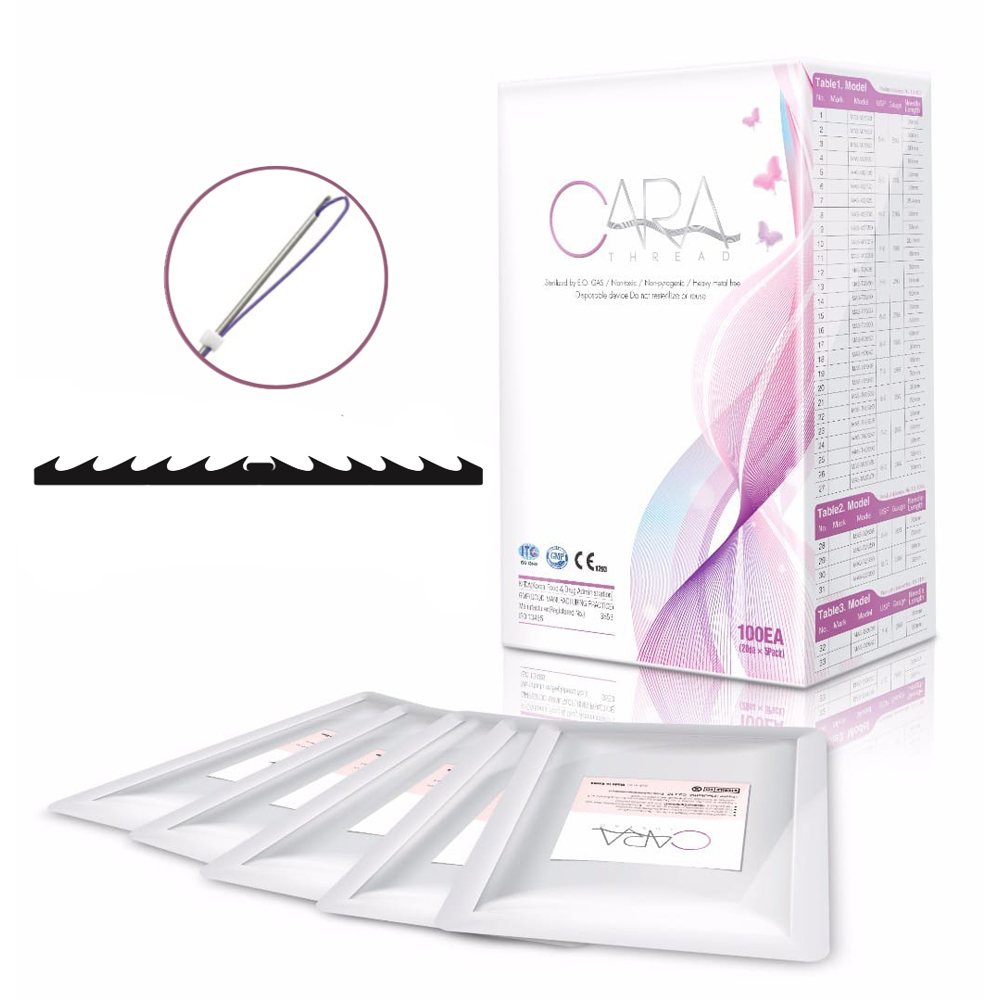 купить мезонити коги cara l19c1015 19g*100 на l-канюле (длина нити 150мм) (1 уп./4 шт.) cog 3d cannula